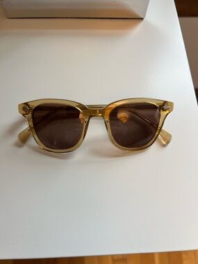 J Crew Transparent Honey Tortoiseshell Sunglasses with Brown Lenses